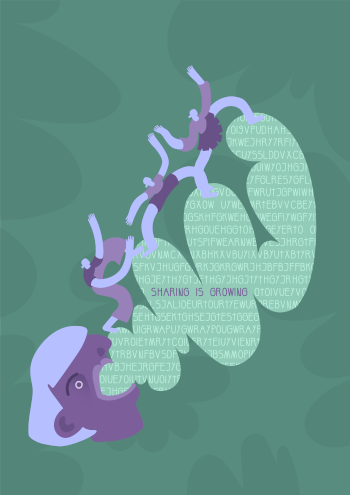 Sharing is Growing illustration by Olga Mrozek for Creative Commons under BY-NC-SA license